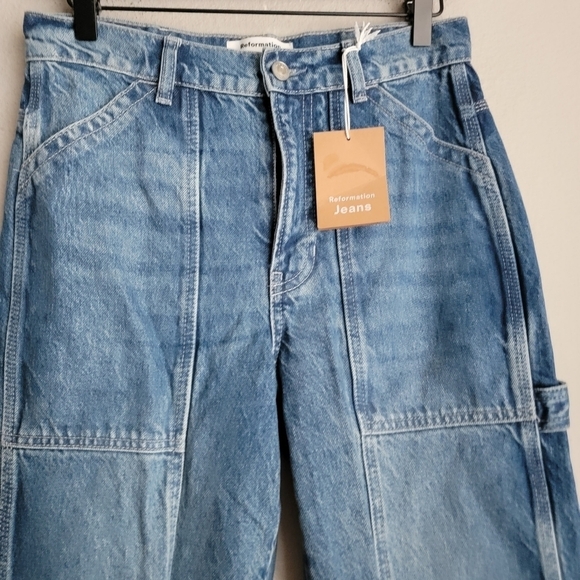 Reformation Kealy Carpenter High Rise Relaxed Jeans in Ponce size 25 NWT - Picture 9 of 14